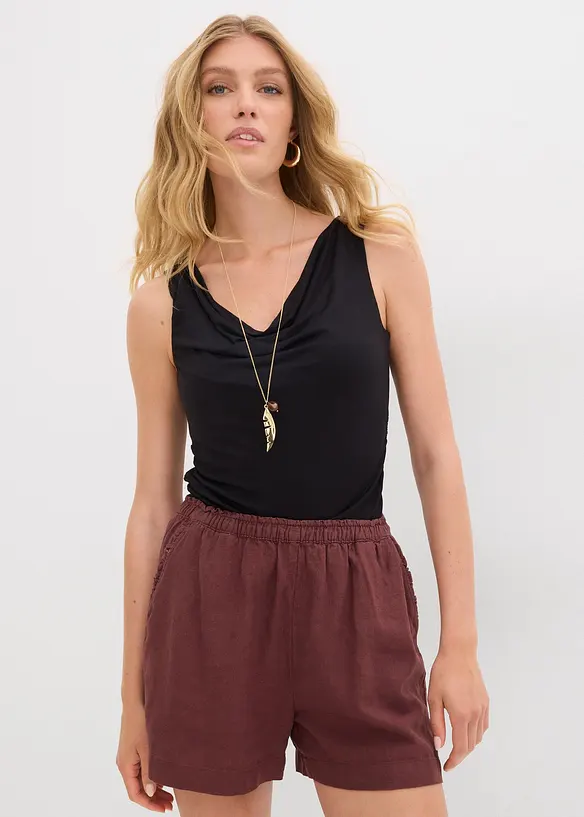 Top aus softem Viskose-Mix in schwarz von vorne (im Anschnitt) - bonprix Top aus softem Viskose-Mix in schwarz von vorne (im Anschnitt) - bonprix