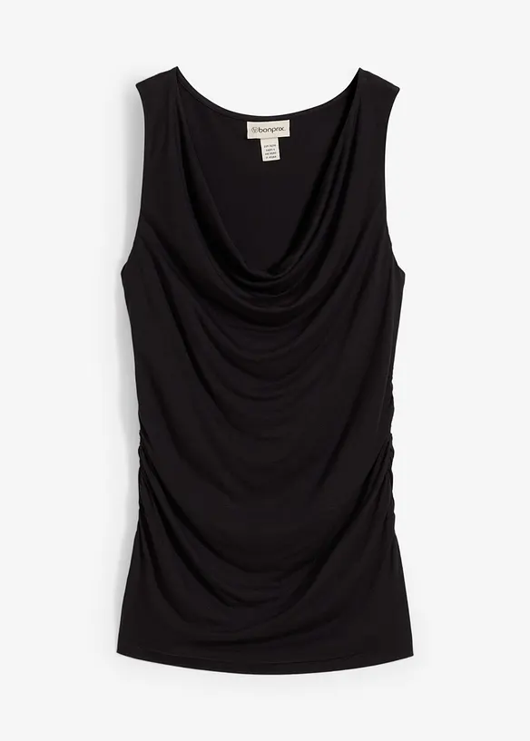Top aus softem Viskose-Mix in schwarz von vorne - bonprix Top aus softem Viskose-Mix in schwarz von vorne - bonprix