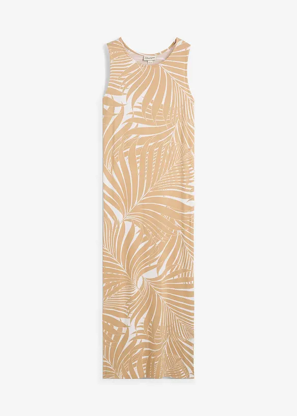 Jerseykleid aus fließendem Viskose-Mix in weiß von vorne - bonprix