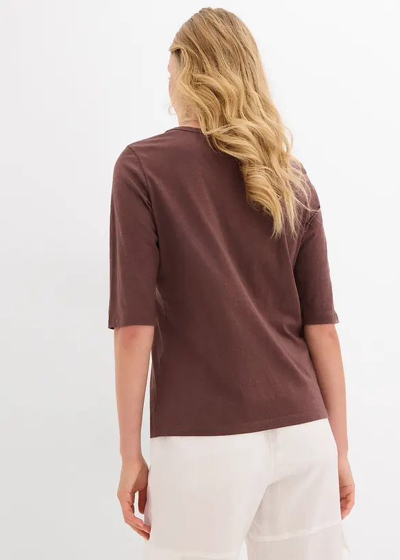 T-Shirt aus reiner Bio-Baumwolle, (2er Pack) in weiß von hinten (im Anschnitt) - bonprix T-Shirt aus reiner Bio-Baumwolle, (2er Pack) in weiß von hinten (im Anschnitt) - bonprix