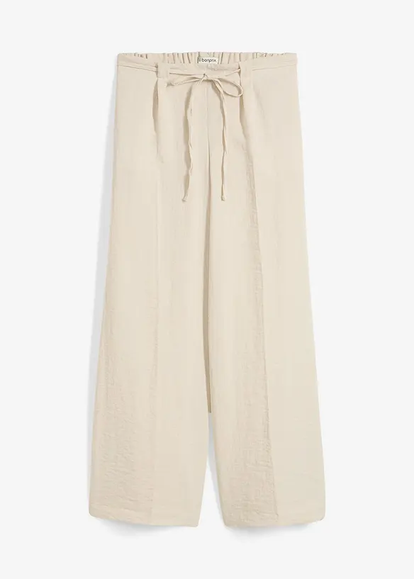 Culotte aus fließendem Viskose-Mix in beige von vorne - bonprix Culotte aus fließendem Viskose-Mix in beige von vorne - bonprix