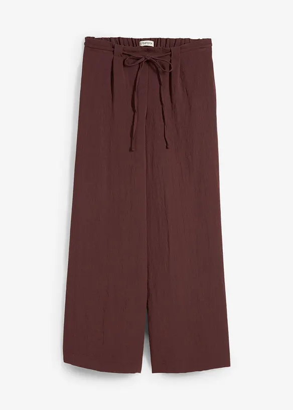 Culotte aus fließendem Viskose-Mix in braun von vorne - bonprix