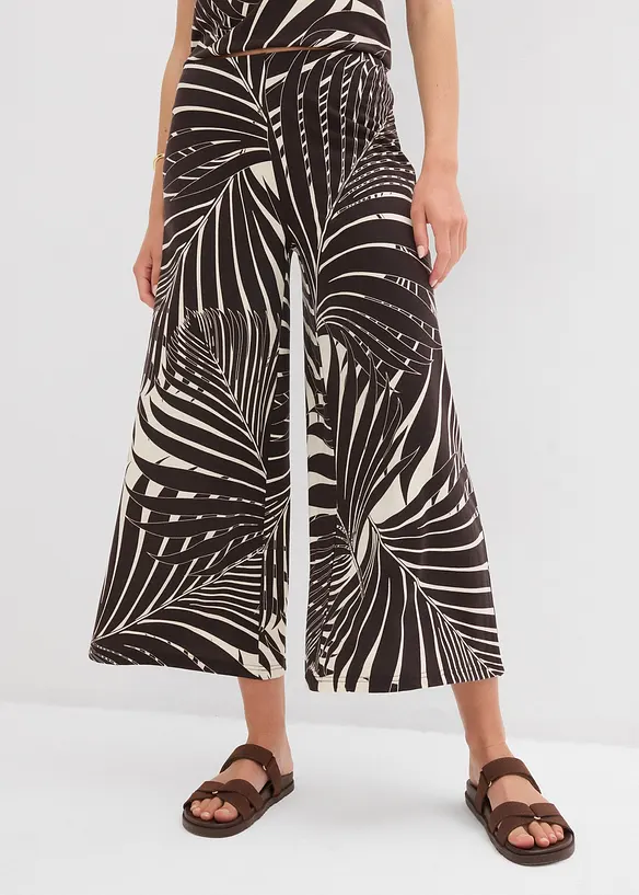 Culotte aus softem Viskose-Mix in beige von vorne - bonprix Culotte aus softem Viskose-Mix in beige von vorne - bonprix