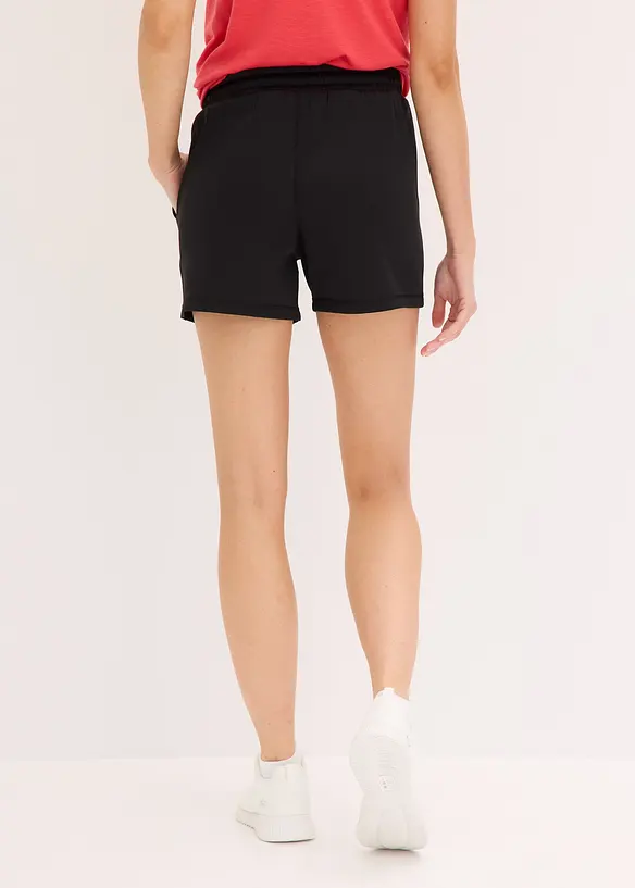 Sport-Shorts, schnelltrocknend in schwarz von hinten - bonprix