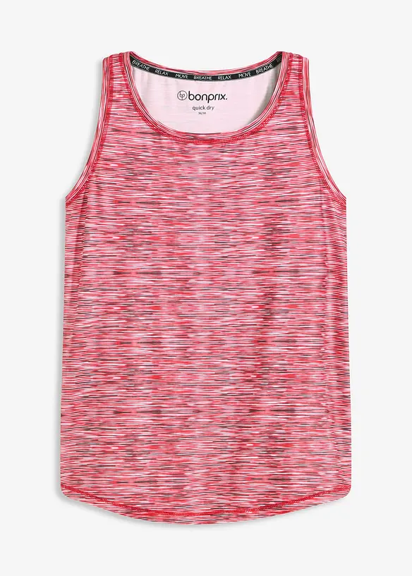 Sport-Top mit Racerback, schnelltrocknend in pink von vorne - bonprix