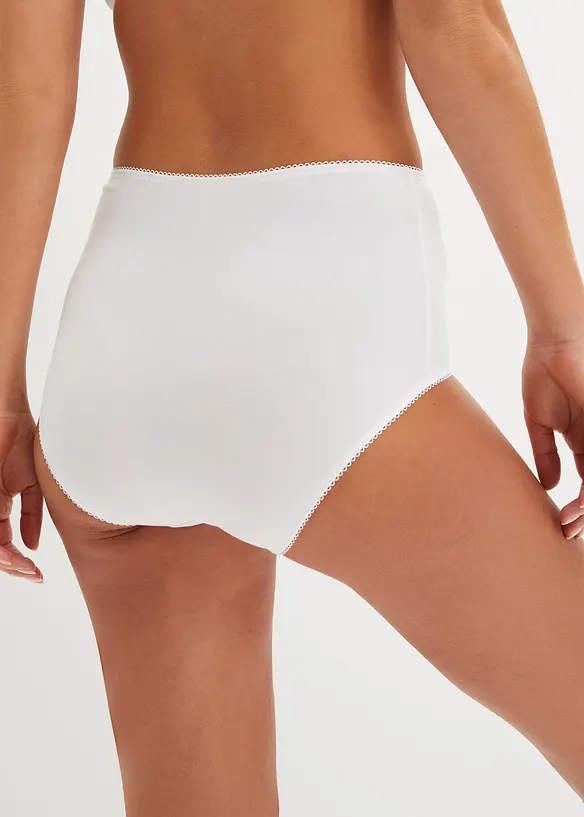 Highwaist Slip  mit Bio-Baumwolle (3er Pack) in schwarz von hinten - bonprix