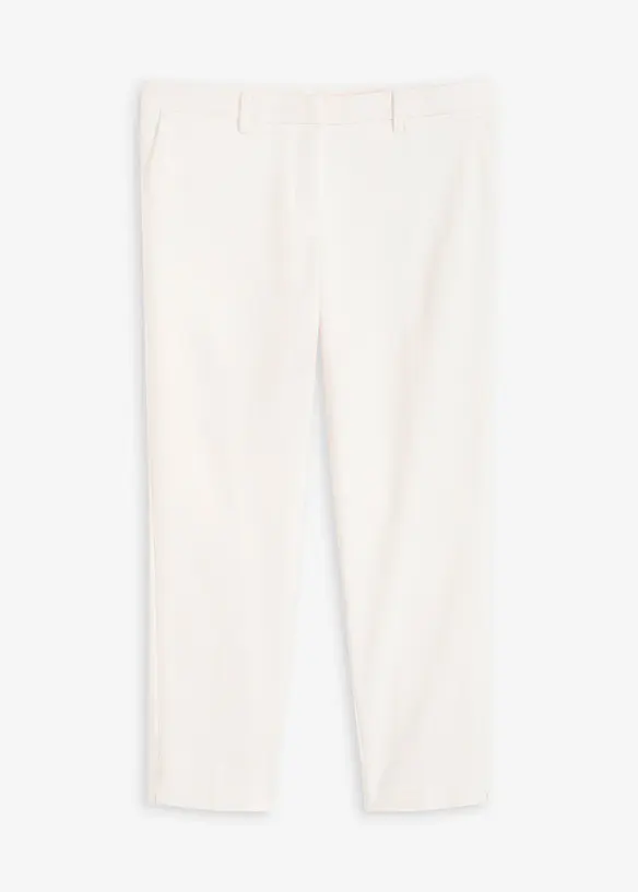 7/8-Hose aus Baumwoll-Stretch in weiß von vorne - bonprix
