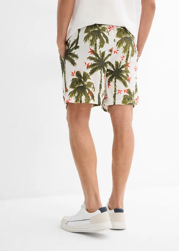 Schlupf-Shorts aus Viskose in weiß von hinten - bonprix