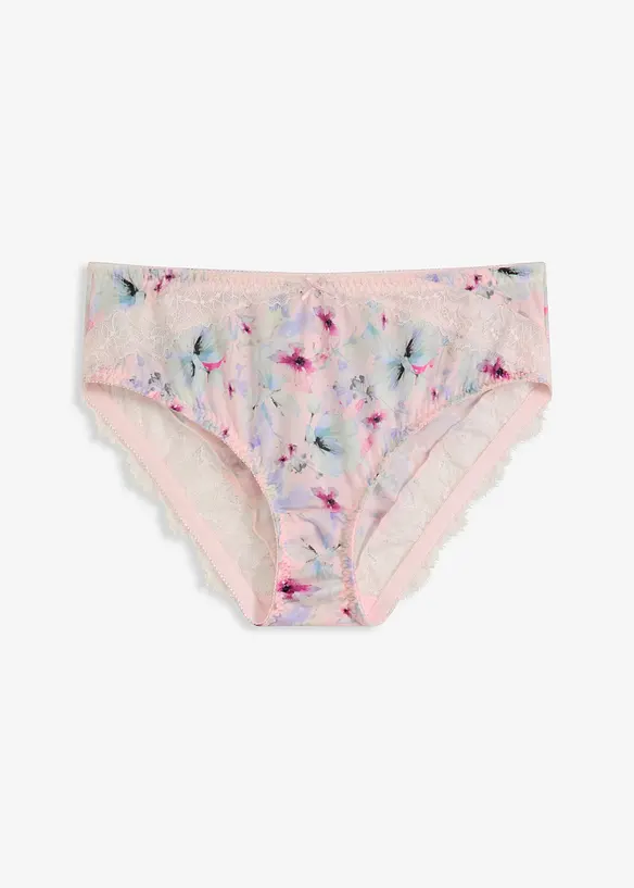 Maxislip mit Glanzeffekt (2er Pack) in rosa von vorne - bonprix