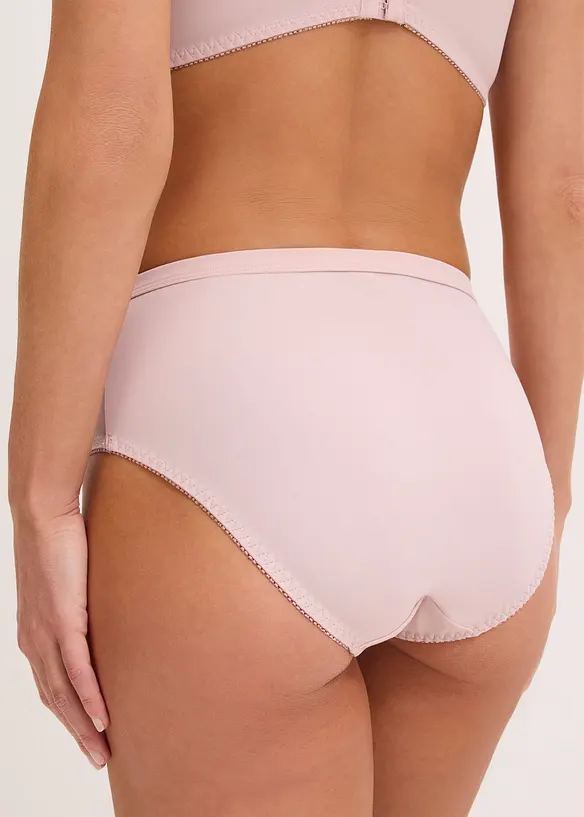 Maxislip mit zarter Stickerei in lila von hinten - bonprix