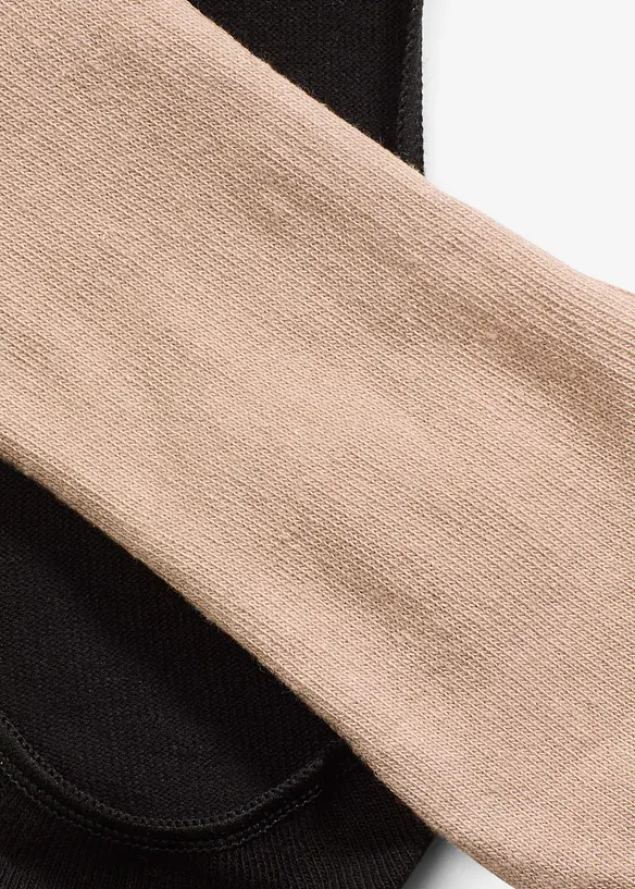 Füßlinge mit Ballerina Fit (6er Pack) in schwarz - bonprix