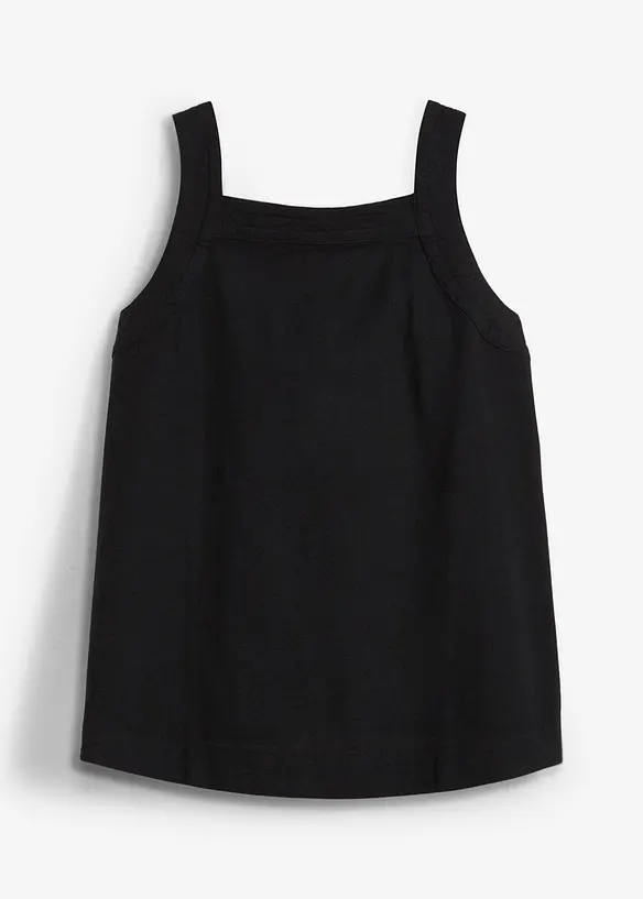 Blusentop aus softem Viskose-Mix in schwarz von vorne - bonprix