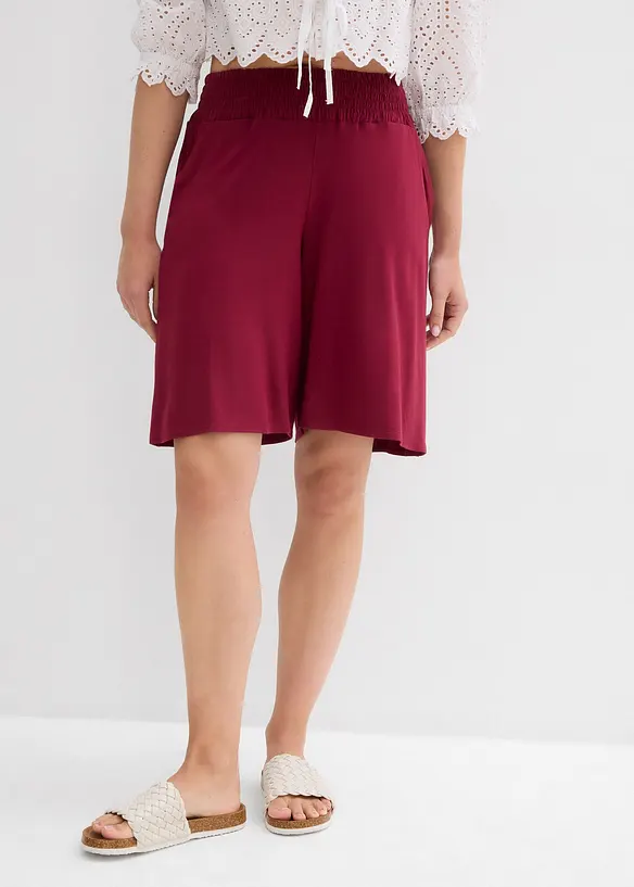Jersey-Bermuda aus Viskose-Mix in rot von vorne - bonprix