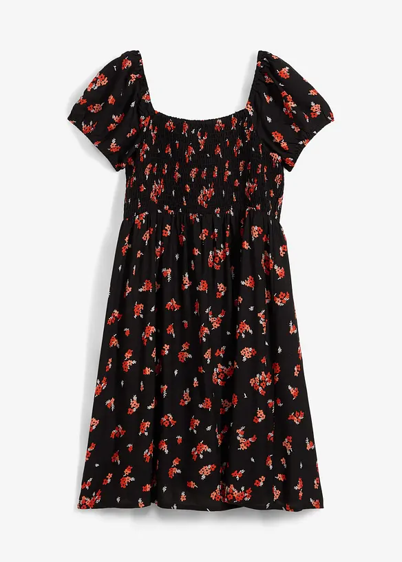 Minikleid aus fließender Viskose in schwarz von vorne - bonprix Minikleid aus fließender Viskose in schwarz von vorne - bonprix