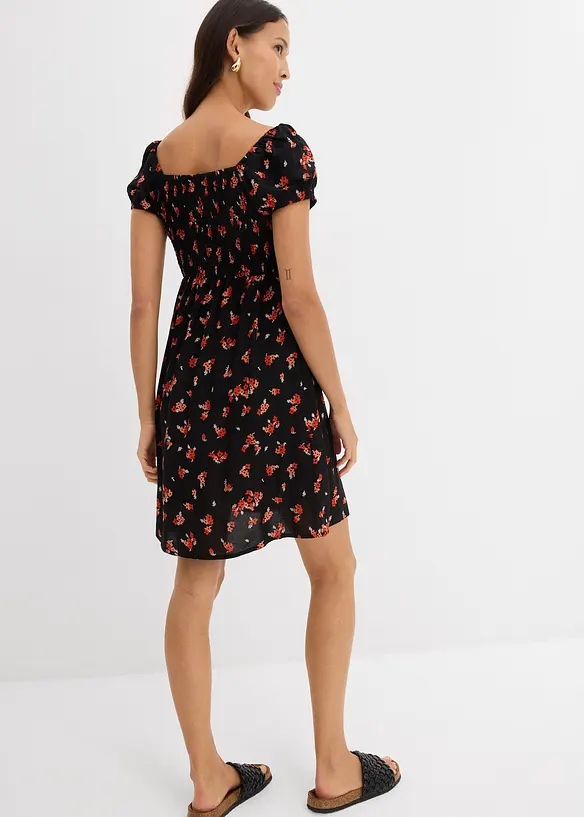 Minikleid aus fließender Viskose in schwarz von hinten (Totalaufnahme) - bonprix Minikleid aus fließender Viskose in schwarz von hinten (Totalaufnahme) - bonprix
