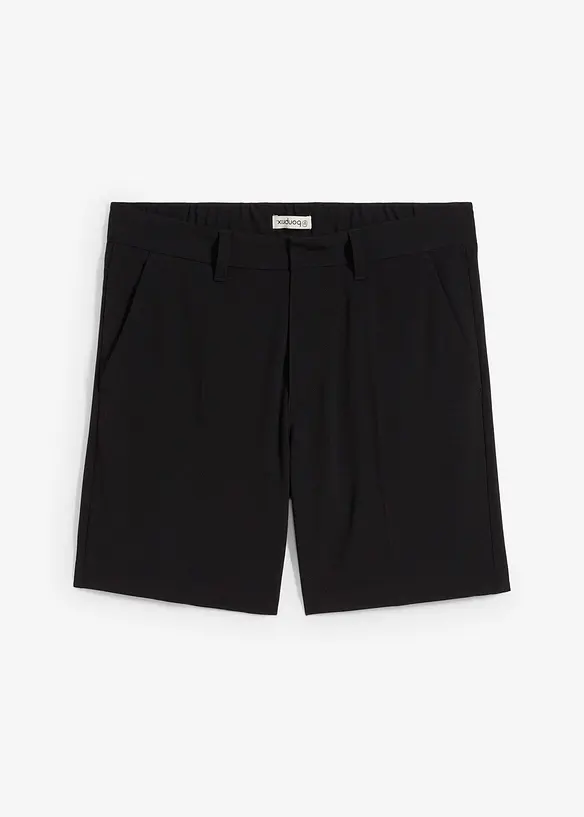Elegante Shorts, Relaxed Fit in schwarz von vorne - bonprix