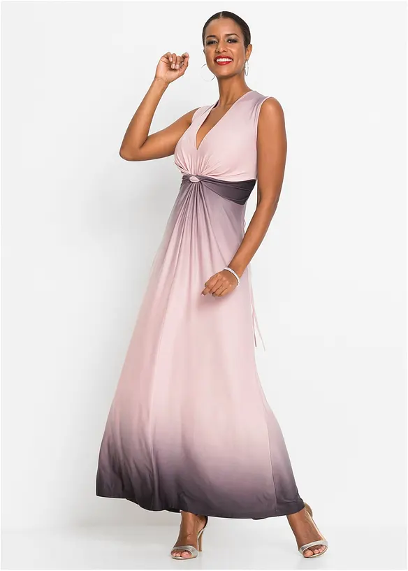 Jerseykleid mit Drapierung in rosa von vorne (Totalaufnahme) - bonprix Jerseykleid mit Drapierung in rosa von vorne (Totalaufnahme) - bonprix