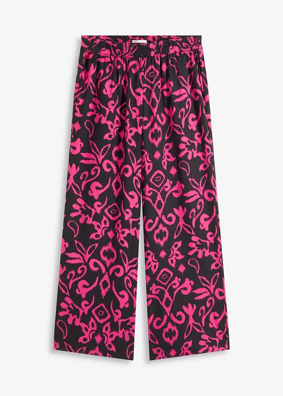 Marlenehose aus fließender Viskose in schwarz von vorne - bonprix