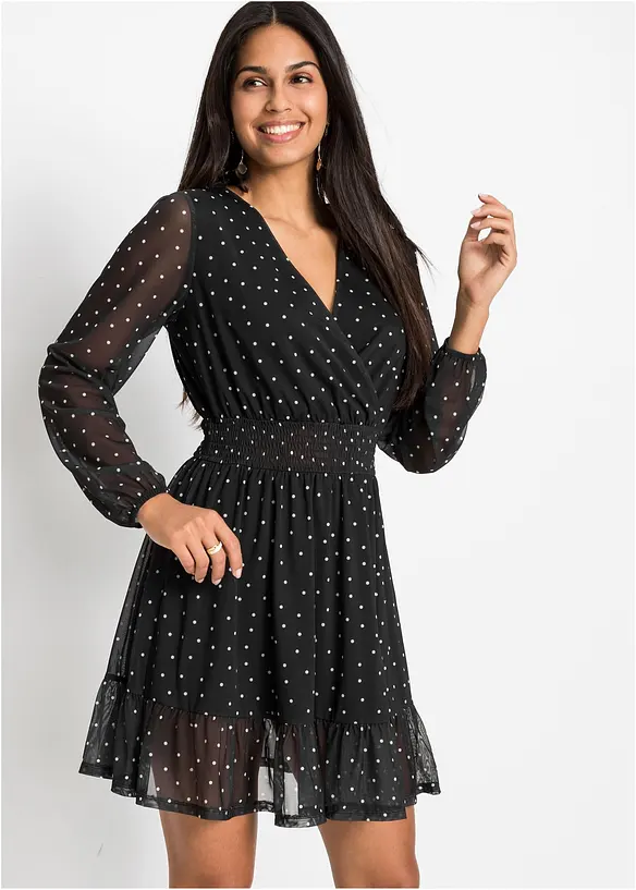 Minikleid in schwarz von vorne (Totalaufnahme) - bonprix