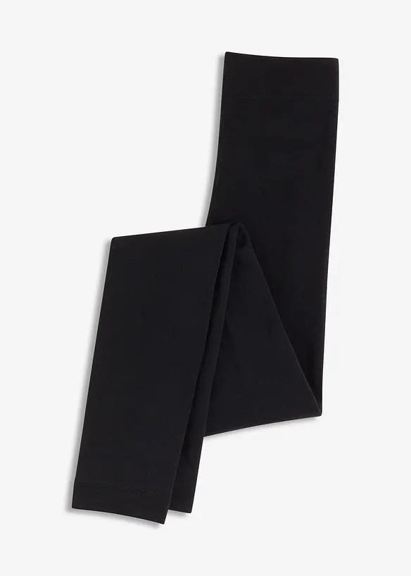 Thermo-Strumpfleggings 140 DEN in schwarz von vorne - bonprix