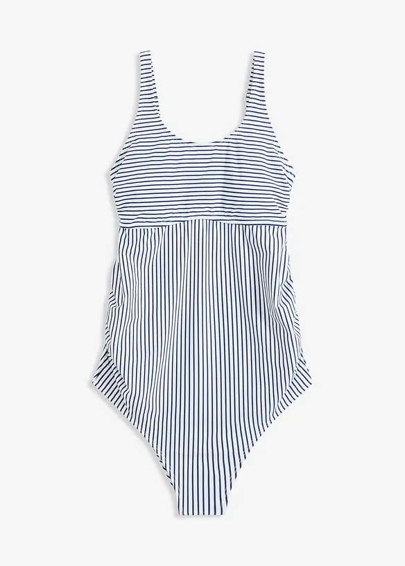 Umstandsbadeanzug in blau von vorne - bonprix