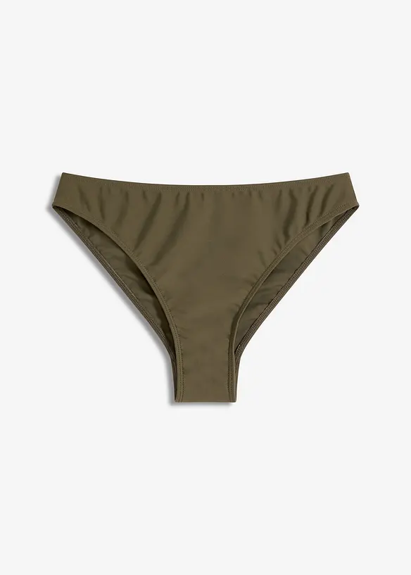 Bikinihose mit hohem Beinausschnitt in grün von vorne - bonprix
