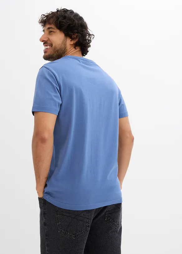 T-Shirt (5er Pack) in grau von hinten (im Anschnitt) - bonprix