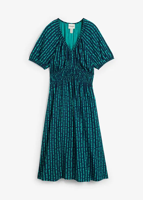 Midikleid aus softer Viskose in blau von vorne - bonprix Midikleid aus softer Viskose in blau von vorne - bonprix