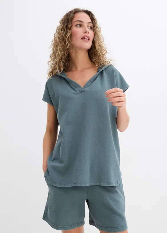 Sweatshirt aus reiner Bio-Baumwolle in grün von vorne (im Anschnitt) - bonprix Sweatshirt aus reiner Bio-Baumwolle in grün von vorne (im Anschnitt) - bonprix
