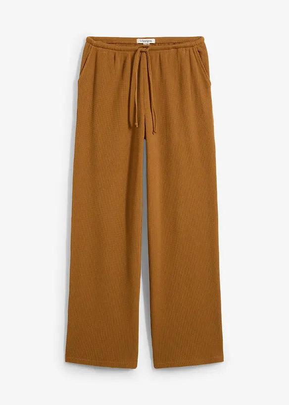 Strukturhose aus reiner Baumwolle in braun von vorne - bonprix Strukturhose aus reiner Baumwolle in braun von vorne - bonprix