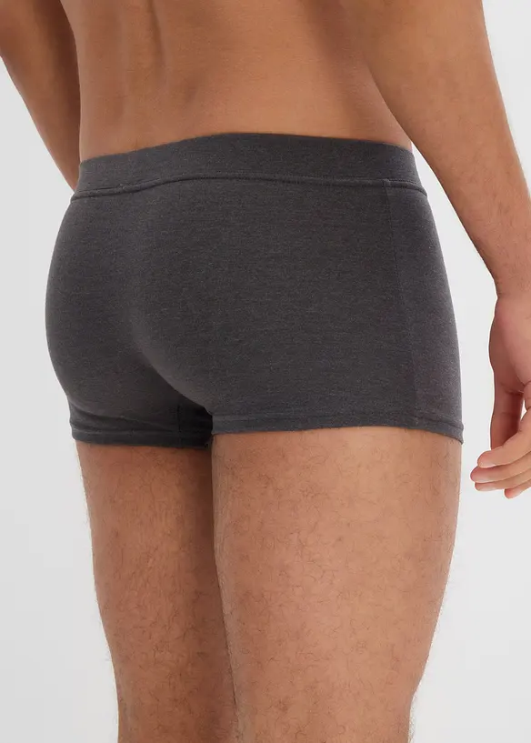 Hipster mit Baumwolle (3er Pack) in grau von hinten - bonprix