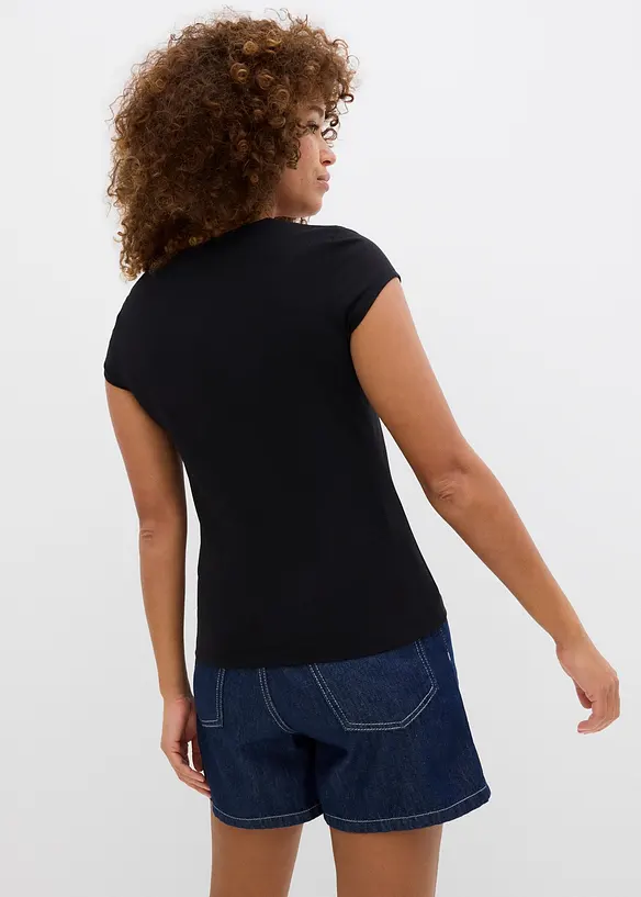 T-Shirt mit reiner Bio-Baumwolle in schwarz von hinten (im Anschnitt) - bonprix T-Shirt mit reiner Bio-Baumwolle in schwarz von hinten (im Anschnitt) - bonprix