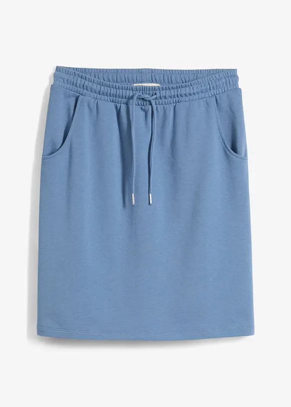 Sweatrock mit Taschen in blau von vorne - bonprix