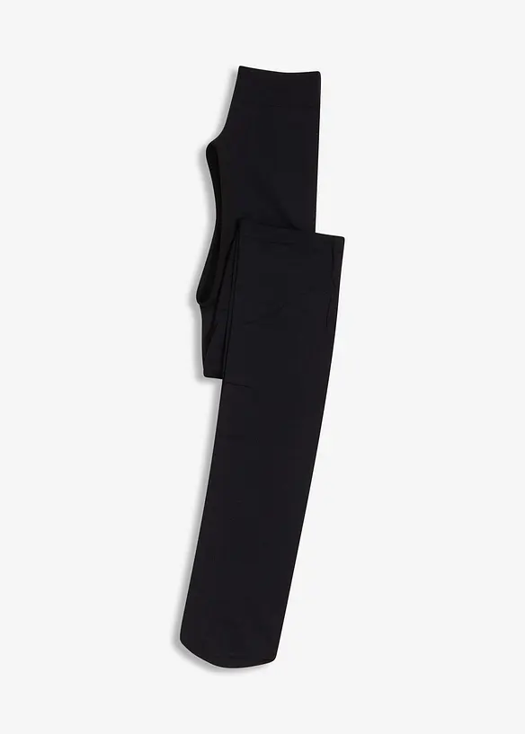 Blickdichte Ouvert-Strumpfhose 80den in schwarz von vorne - bonprix