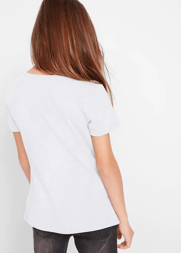 T-Shirt aus reiner Bio-Baumwolle in weiß von hinten (im Anschnitt) - bonprix