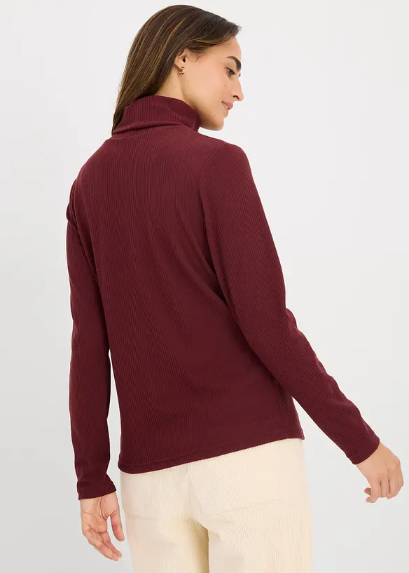 Warmes Thermoshirt in rot von hinten (im Anschnitt) - bonprix