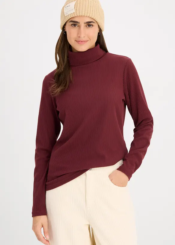 Warmes Thermoshirt in rot von vorne (im Anschnitt) - bonprix