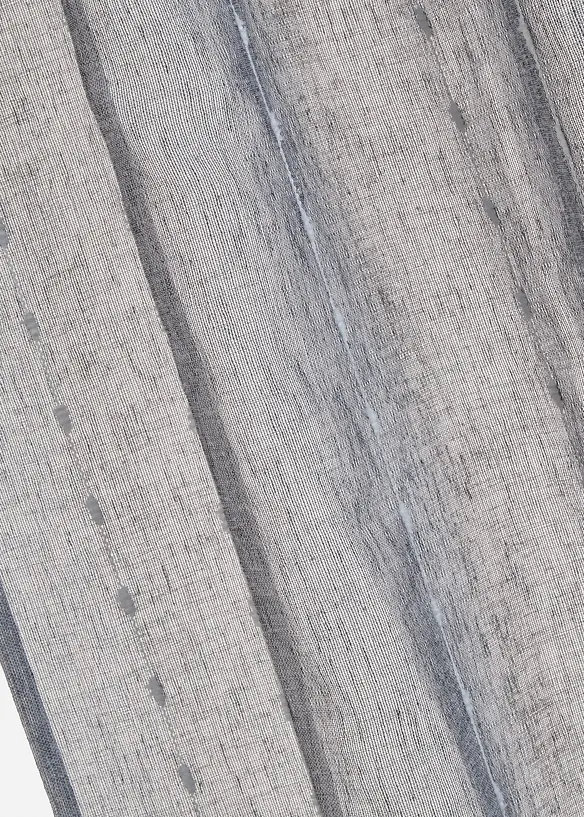 Vorhang mit Webstreifen (1er Pack) in grau (Detailaufnahme) - bonprix