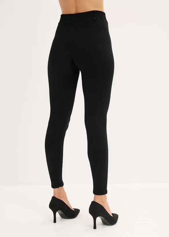 Thermo-Strumpfleggings mit softem Fleece in schwarz von hinten - bonprix Thermo-Strumpfleggings mit softem Fleece in schwarz von hinten - bonprix