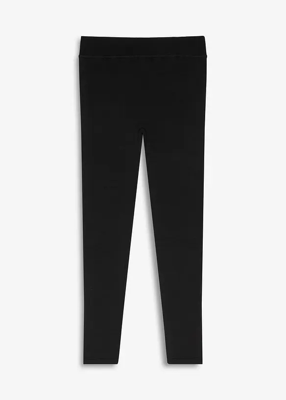 Thermo-Strumpfleggings mit softem Fleece in schwarz von vorne - bonprix Thermo-Strumpfleggings mit softem Fleece in schwarz von vorne - bonprix