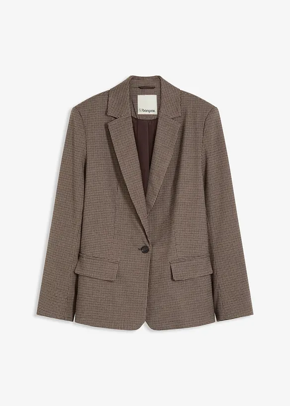 karierter Blazer in braun von vorne - bonprix