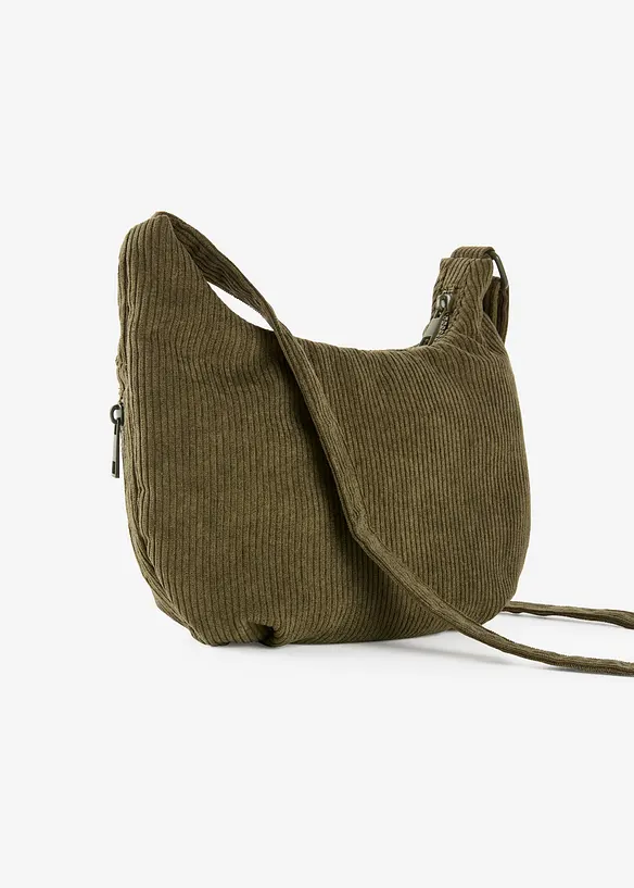 Umhängetasche aus Cord in grün von hinten - bonprix