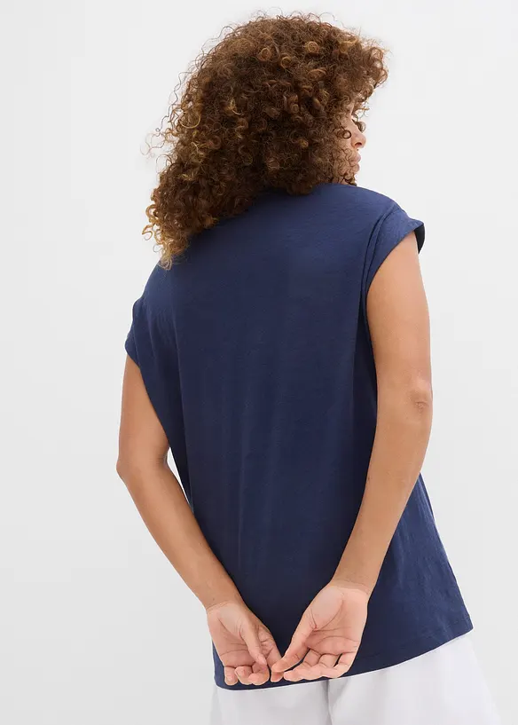 Longshirt aus reiner Bio-Baumwolle (2er Pack) in grün von hinten (im Anschnitt) - bonprix