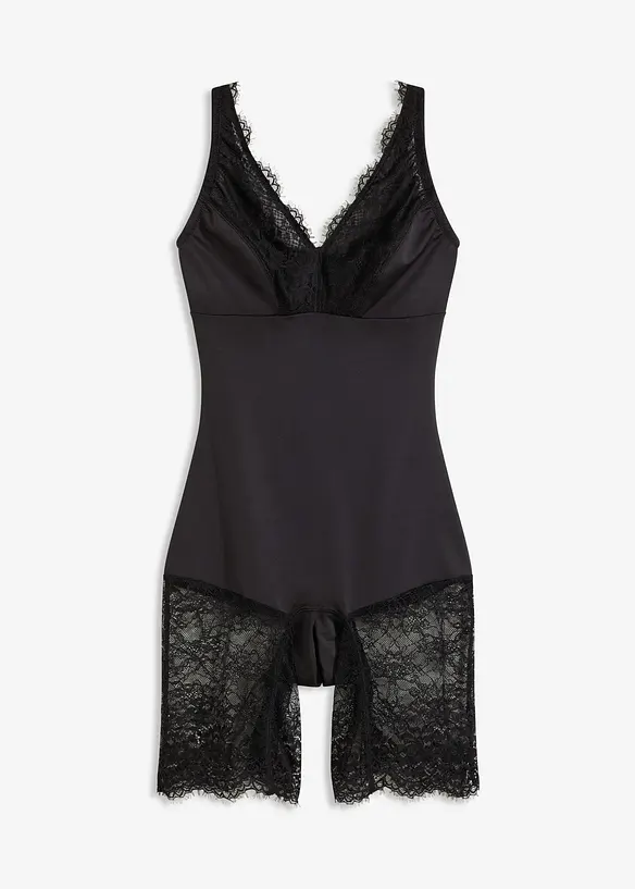 Shape Body mit Bein und mittlerer Formkraft in schwarz von vorne - bonprix