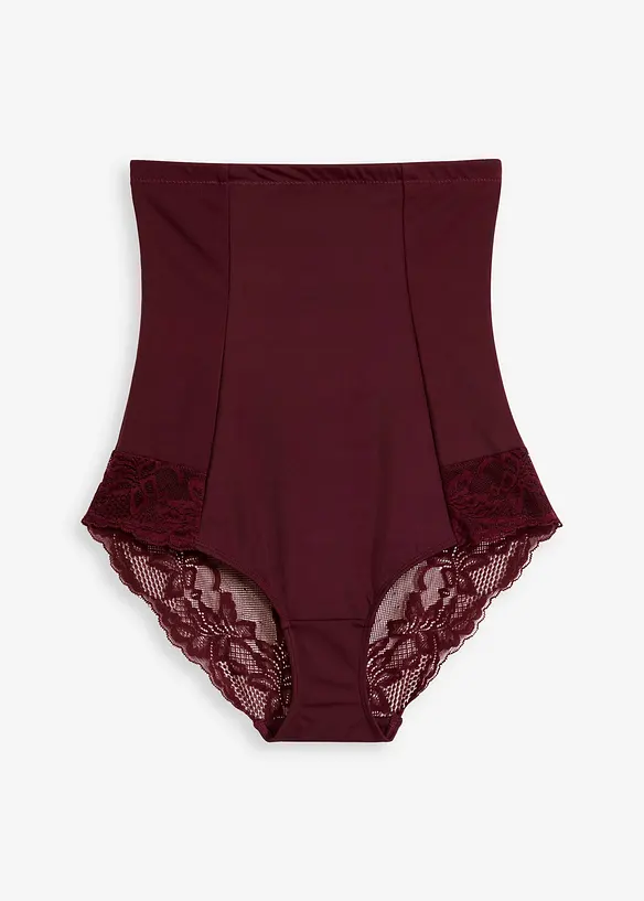 Highwaist Shape Panty mit Spitze und starker Formkraft in rot von vorne - bonprix