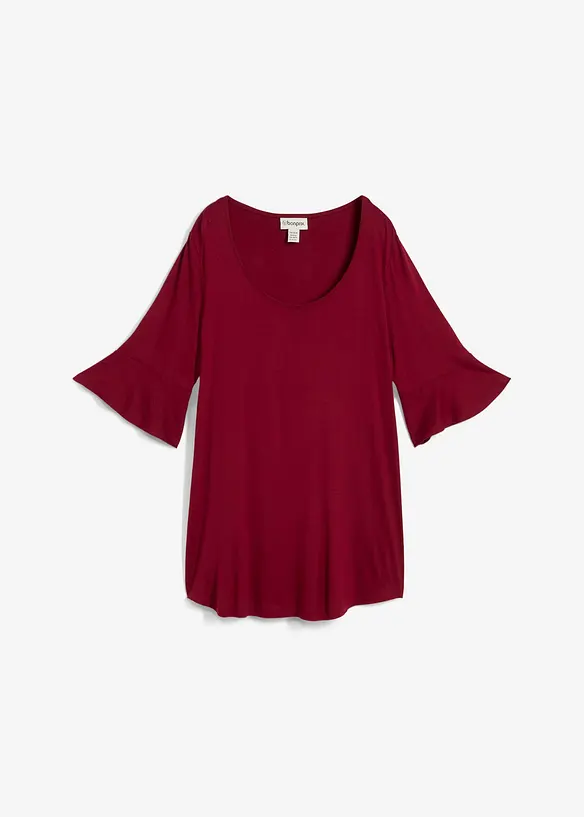 Shirt aus softer Viskose in rot von vorne - bonprix