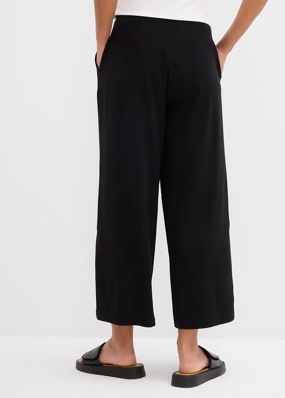 7/8-Hose aus Bio-Baumwolle mit Stretch in schwarz von hinten - bonprix 7/8-Hose aus Bio-Baumwolle mit Stretch in schwarz von hinten - bonprix