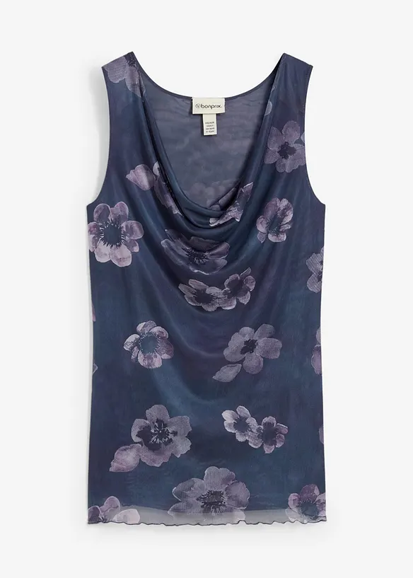 Top mit Blumenprint in grau von vorne - bonprix Top mit Blumenprint in grau von vorne - bonprix