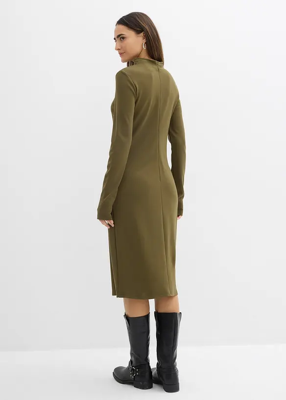 Punto Di Roma Kleid mit Stehkragen in grün von hinten (Totalaufnahme) - bonprix