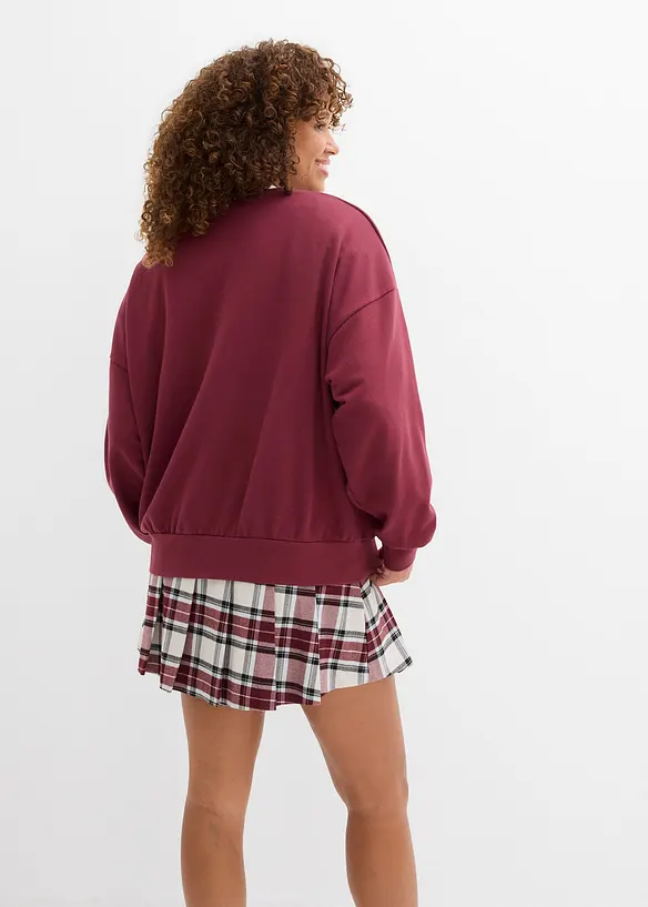 Oversize-Sweatshirt in rot von hinten (im Anschnitt) - bonprix Oversize-Sweatshirt in rot von hinten (im Anschnitt) - bonprix
